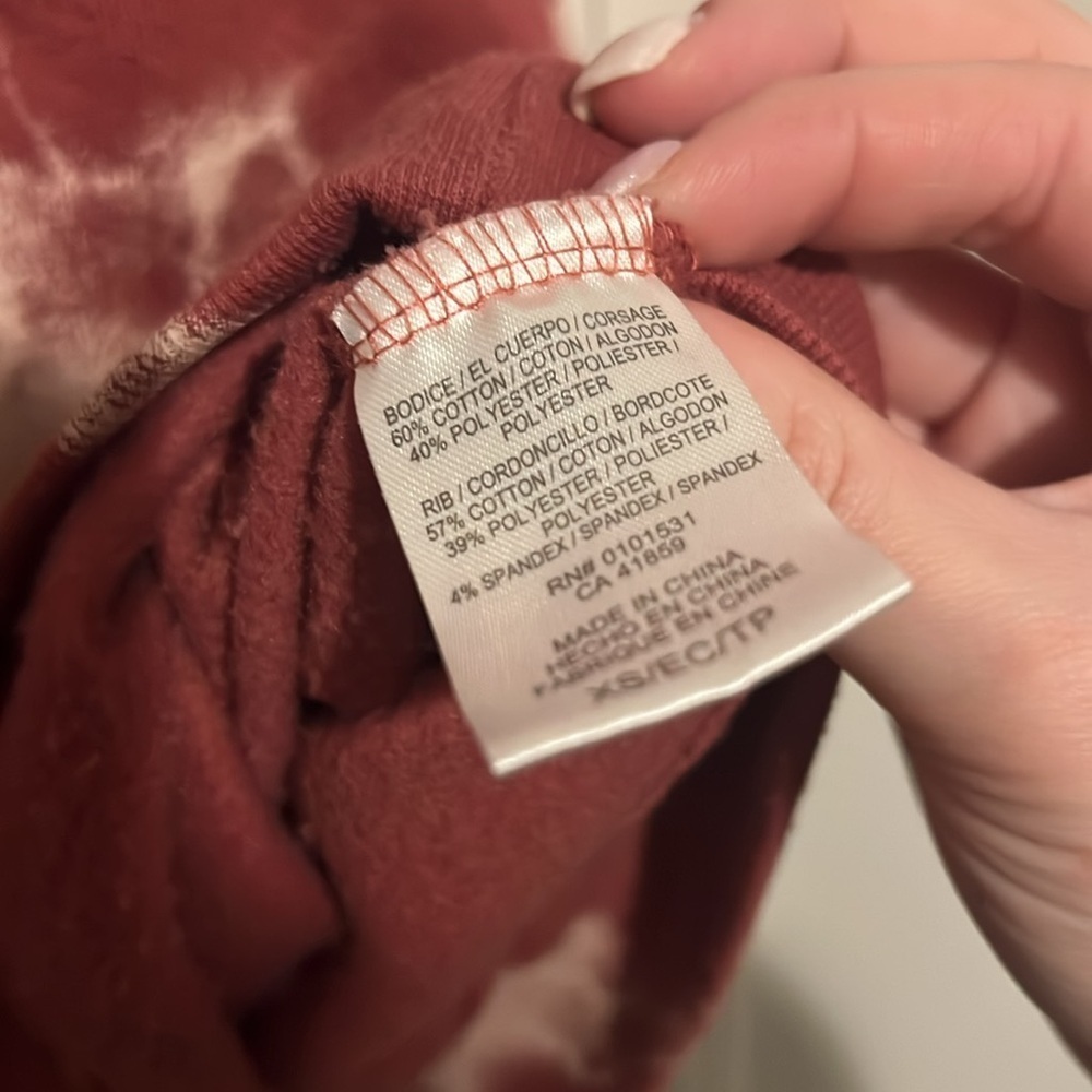 GM official oversized XS sweater Blazer Chevrolet Sweater maroon tie dye - Picture 7 of 7
